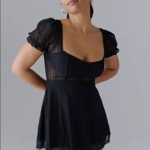 UO Roxie Black Lace Dress